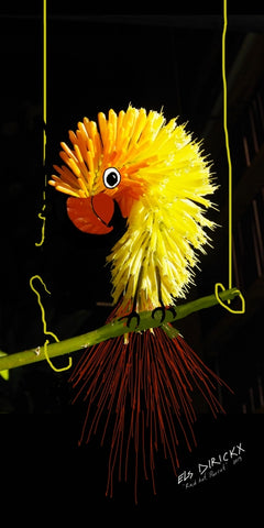 Red Hot Parrot.   Australian original art print.