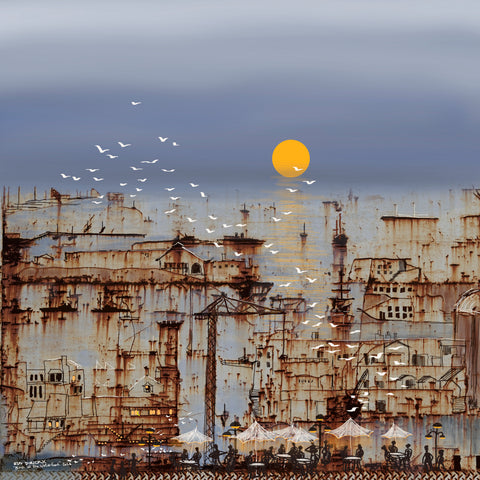 Birds at the Waterfront  2026.  Australian original art print.