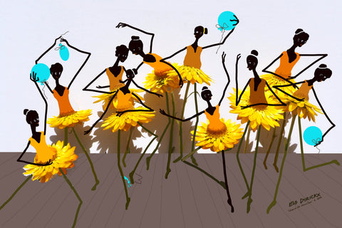 Chaos on the dance floor A   Australian original art print.