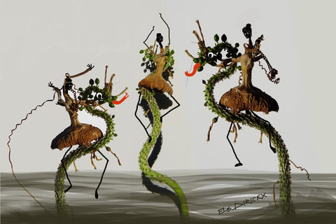 Dragon Dancers.   Australian Original Artwork