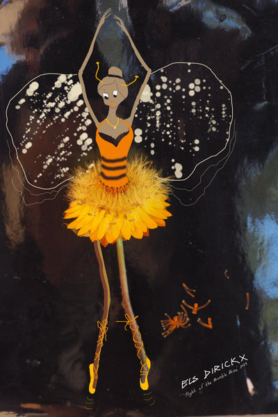 Flight of the bumble bee. A  Australian original art print.