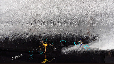 Here, Catch again. B    Australian original art print.