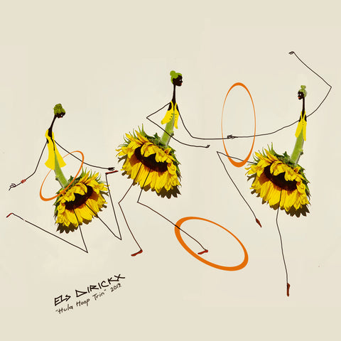 Hula Hoop Trio.   Australian original art print.
