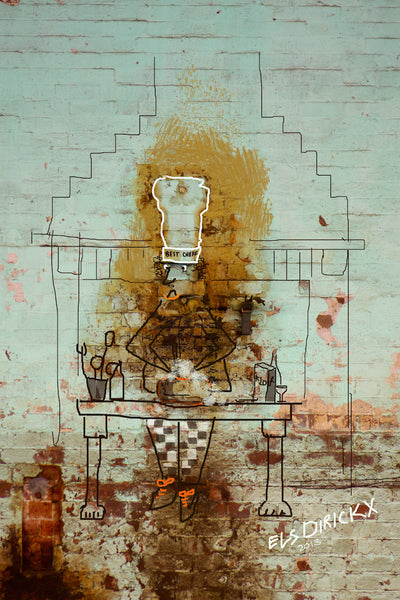 Master Chef. Australian original art print.
