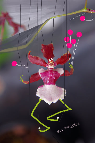 Puppet on a string. Australian original art print.