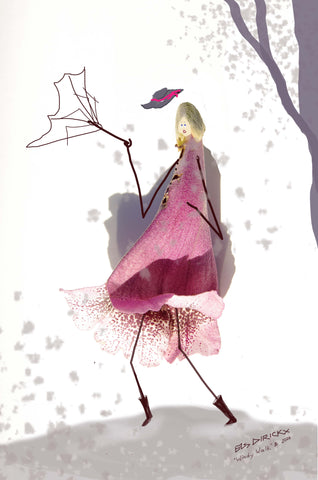Windy Walk B .  Australian original art print.