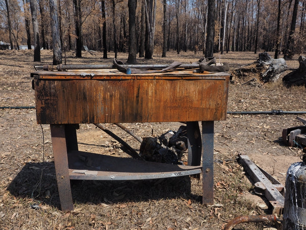 Fire at Murtle Creek.  Australian original art print.