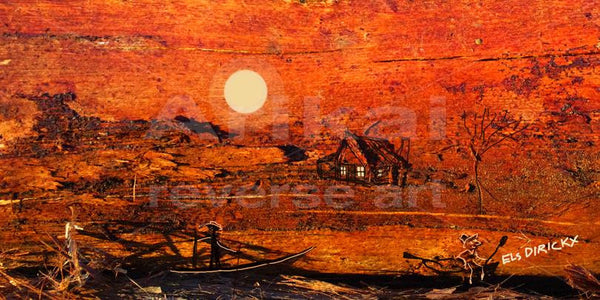 Moonlighting. Australian original art print.