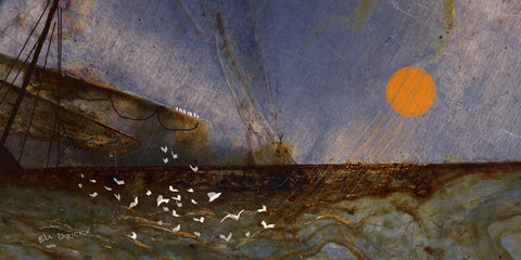 Stormy Waters. Australian original art print.