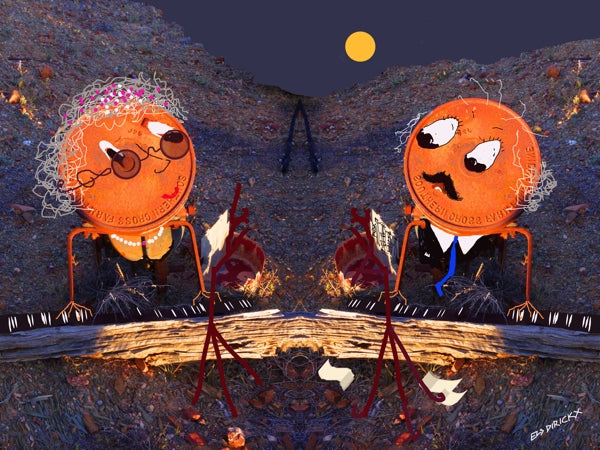 The Piano Players. Australian original art print.