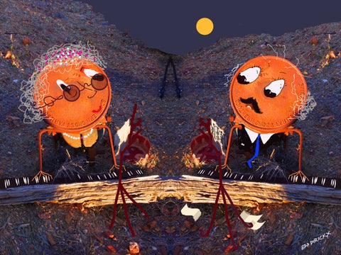 The Piano Players. Australian original art print.