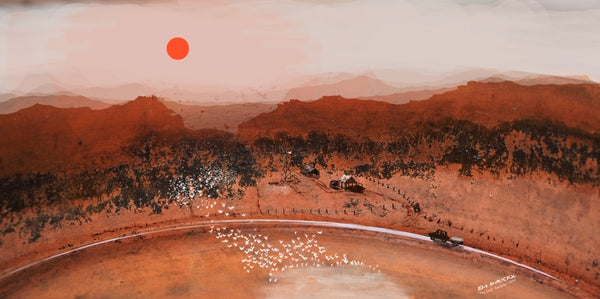 The Last Frontier.  Australian original art print.