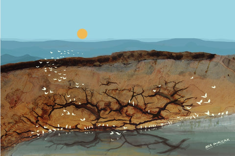 Waterhole in the Wilderness. Australian original art print.