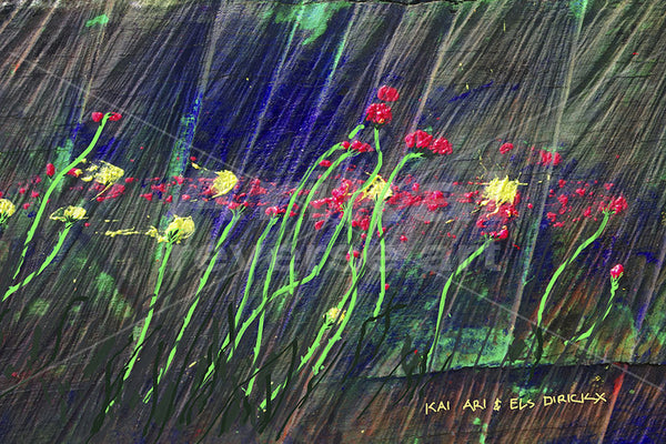 Wild flowers. Australian original art print.