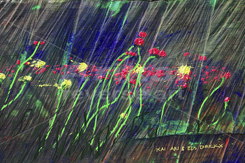 Wild flowers. Australian original art print.