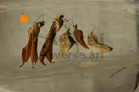 Desert Dancers.  Australian original art print.